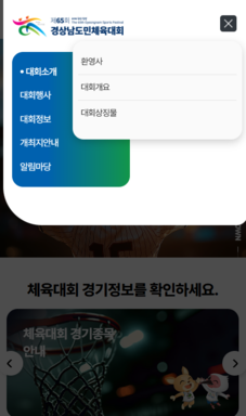 제65회 경상남도민체육대회 홈페이지 제작 용역 