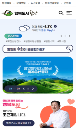 함안군 대표 홈페이지 전면 개편사업