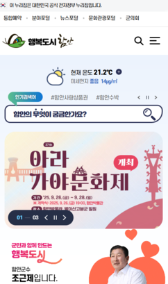 함안군 대표 홈페이지 전면 개편사업