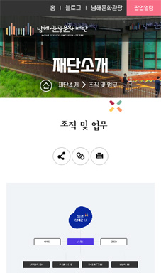 남해군 관광문화재단 홈페이지 구축