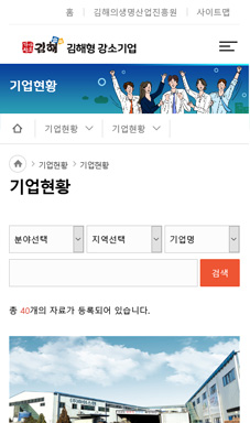 김해형 강소기업 홈페이지 제작 용역